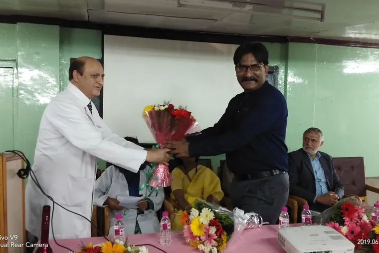 Felicitated after a hands-on session