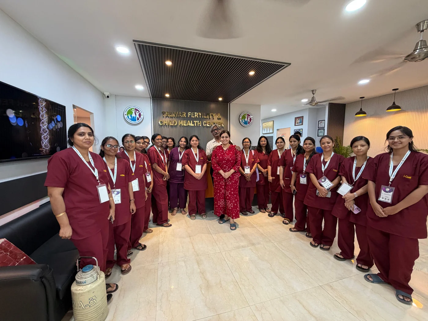 Gynaecologists and faculty at a hands-on male infertility training workshop in Delhi
