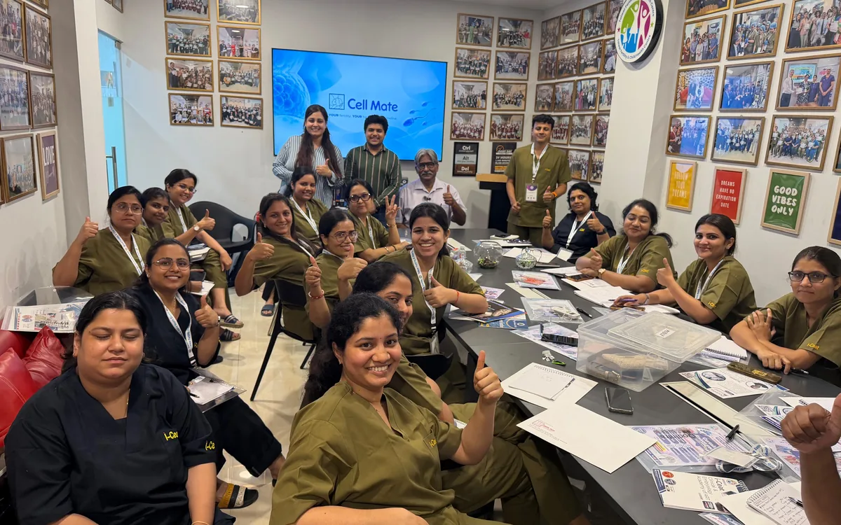Clinicians at the end of an in-depth sperm testing workshop run by Cell Mate in Delhi