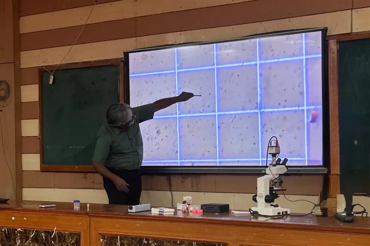 At a medical college, chamber projected