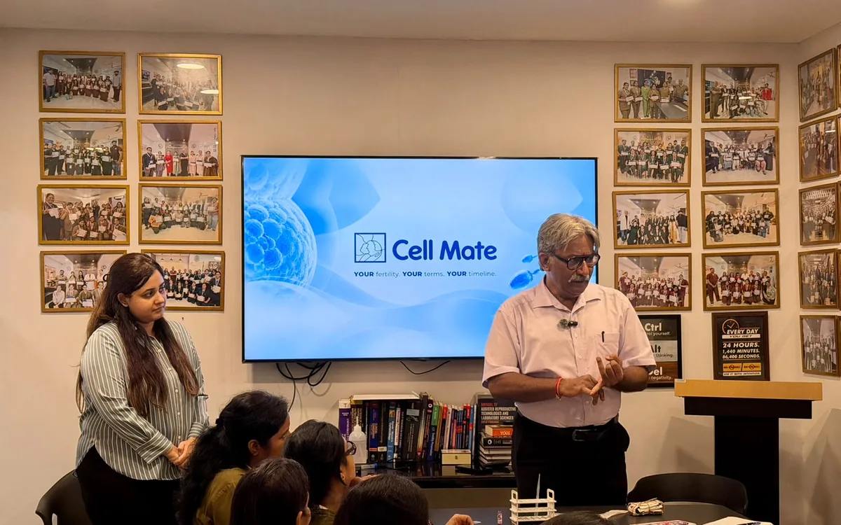 Rajnish Sehgal, Co-Founder and CTO of Cell Mate, leading an in-depth sperm testing session in Delhi