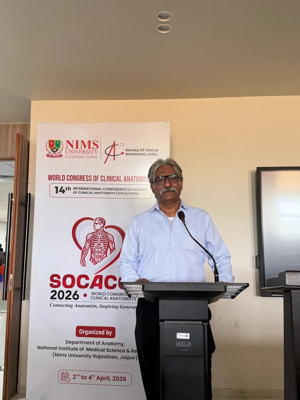 Rajnish at podium